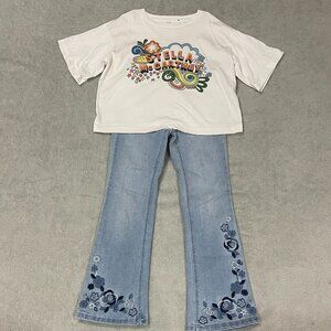 Stella McCartney Girls Size 6 Jeans and T Shirt Bundle